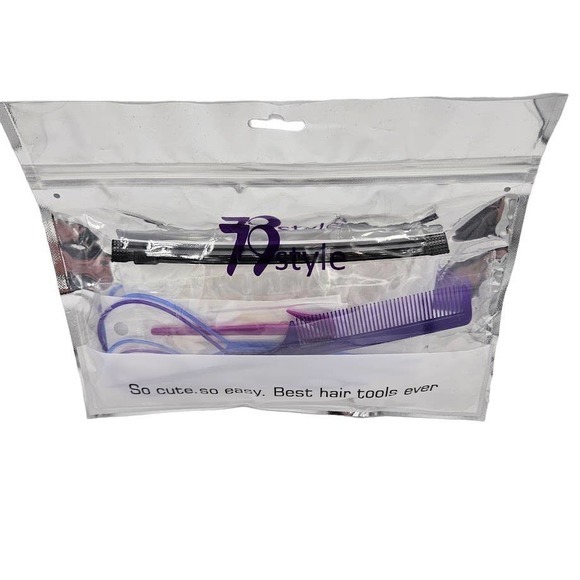 79 Style Clear Rubber Hair Bands Mini Rubber Bands Hair 8 Pc Accessory Tools Kit - Picture 2 of 2